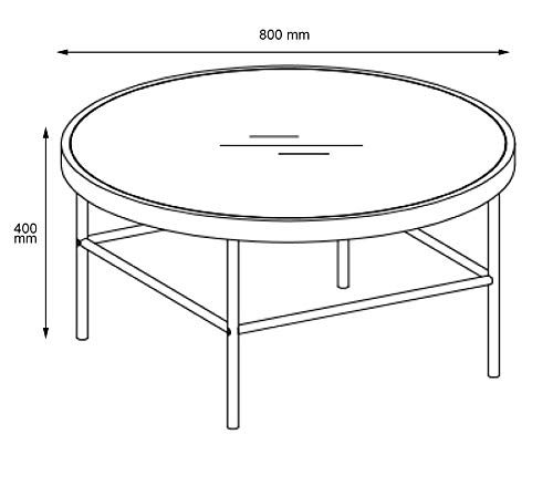 Amazon Brand - Movian Marcal - Mesa de centro, 80 x 80 x 40 cm (largo x ancho x alto), gris