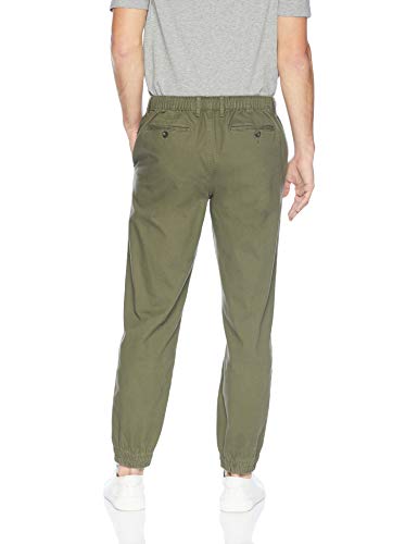 Amazon Essentials - Pantalones deportivos de corte recto para hombre, Verde oliva, US M (EU M)