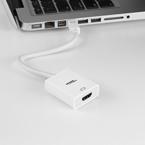 AmazonBasics - Adaptador de Mini DisplayPort a HDMI, color blanco