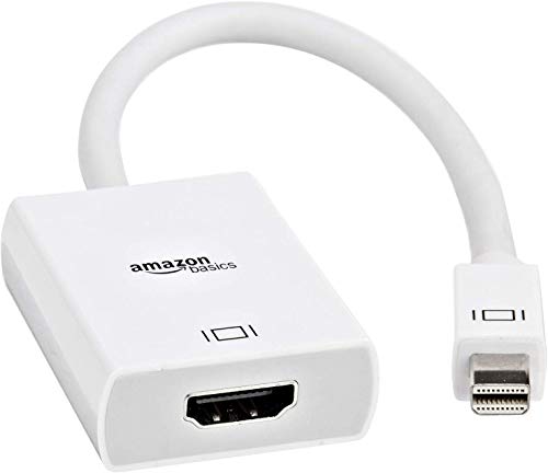 AmazonBasics - Adaptador de Mini DisplayPort a HDMI, color blanco