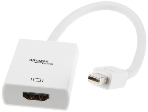 AmazonBasics - Adaptador de Mini DisplayPort a HDMI, color blanco