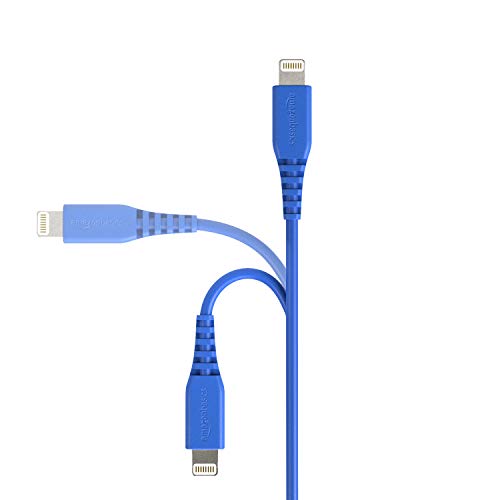 AmazonBasics – Cable de USB A a Lightning, con certificación MFi de Apple - Azul, 1,8 m