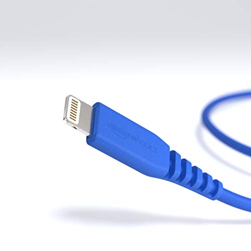 AmazonBasics – Cable de USB A a Lightning, con certificación MFi de Apple - Azul, 1,8 m