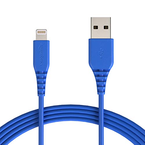 AmazonBasics – Cable de USB A a Lightning, con certificación MFi de Apple - Azul, 1,8 m