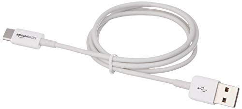 AmazonBasics - Cable USB tipo C a USB-A 2.0 macho (0.9 m), color blanco