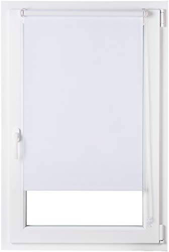 AmazonBasics - Estor opaco y enrollable, con revestimiento de color a juego, 66 x 150 cm, Blanco