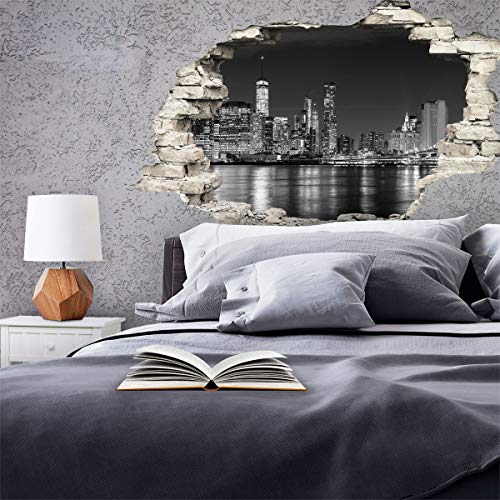 Ambiance Sticker Adhesivos con Efecto 3D, diseño de Nueva York Skyline – Decoración de Pared con diseño de atrapasueños para Dormitorio y salón – 60 x 90 cm