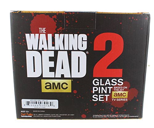 AMC The Walking Dead - Juego de 2 vasos de pinta oficiales para regalo de 500 ml