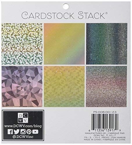 American Crafts PS-006-00123 Pila de cartulina Dcwv, no aplicable, Multicolor, 14.98 x 16 x 0.76 cm