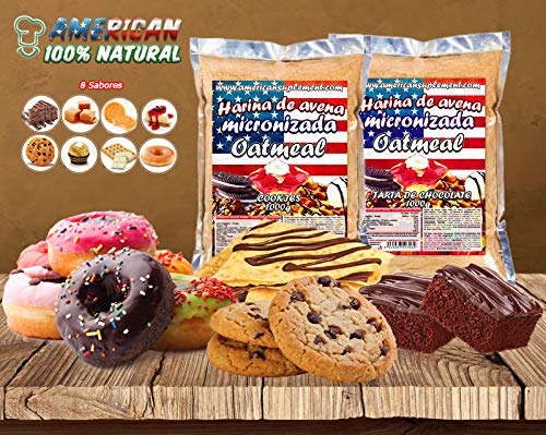 American Suplement - 1000 gr - Harina de Avena Integral, ideal para tortitas, batidos, bizcochos y magdalenas (COOKIES)