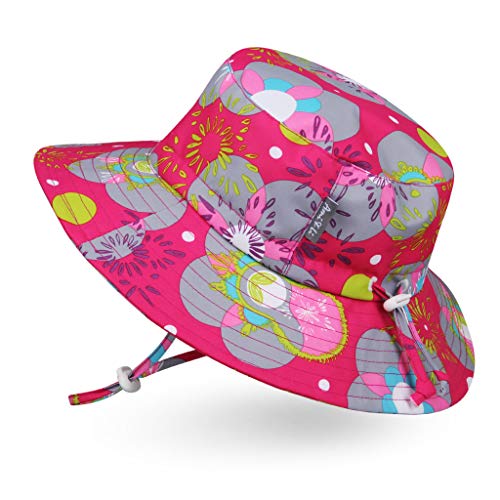 Ami & Li tots Bebé Sombrero de Sol Impermeable Ajustable Al Aire Libre Bob Melocotón Senderismo Cámping para Niña Niño Infantil Niños Pequeños UPF 50- M:Flores y Matryoshka