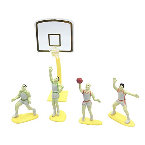 Amosfun Basketball Cake Topper Cupcake Topper Cake Decorations Baloncesto Decoraciones para Fiestas de cumpleaños Suministros (Color Aleatorio)