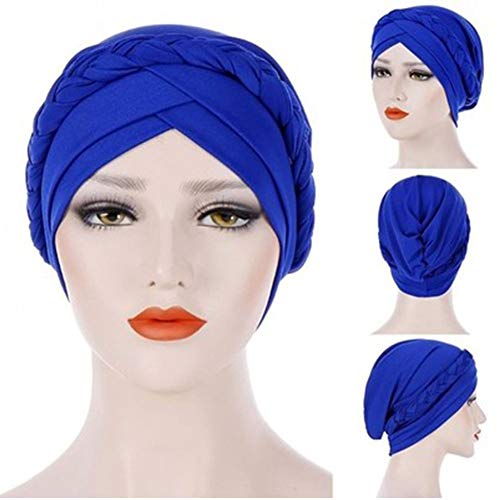 AMOYER Bohemia del Estilo De Las Mujeres De La Trenza Turbante Nudo Señora Bufanda Principal Hijab Musulmán De La Mujer Accesorios para El Cabello Pérdida del Cabello Hijab