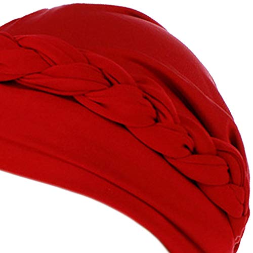 AMOYER Bohemia del Estilo De Las Mujeres De La Trenza Turbante Nudo Señora Bufanda Principal Hijab Musulmán De La Mujer Accesorios para El Cabello Pérdida del Cabello Hijab