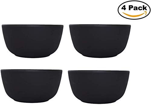 AMTNATURE Set de 4 Piezas Cuencos de bambú con Capacidad de 500 ml. APTO MICROONDAS y APTO LAVAVAJILLAS. Vajilla de bambú para Aperitivos Desayuno Fruta Cereales y Cumpleaños