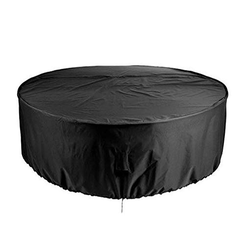 Amusingtao - Funda para muebles de jardín, redonda, impermeable, resistente, circular para muebles de patio, refugio, antiUV, para mesa de comedor, antipolvo