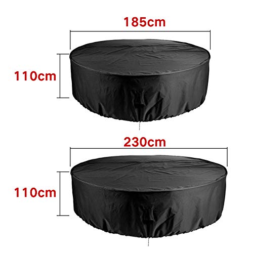 Amusingtao - Funda para muebles de jardín, redonda, impermeable, resistente, circular para muebles de patio, refugio, antiUV, para mesa de comedor, antipolvo