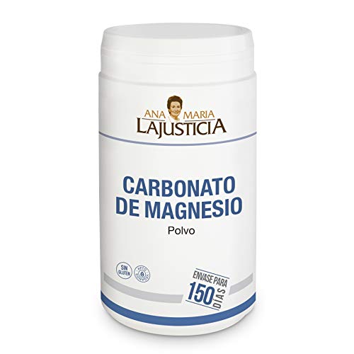 Ana Maria Lajusticia - Carbonato de magnesio – 180 gr. Disminuye el cansancio y la fatiga, mejora el funcionamiento del sistema nervioso. Apto para veganos. Envase para 150 días de tratamiento.