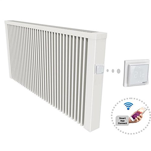 Anapont eléctrico Radiador con Smart Connect, disponible en diferentes tamaños y de servicios, color blanco, eléctrica, 680h x 615b (1300W)