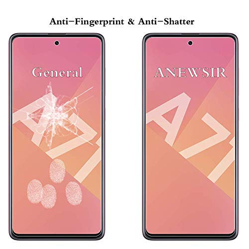 ANEWSIR 3 Piezas Protector de Pantalla para Samsung Galaxy a71/a71 5G/A Quantum,Cristal Templado de Resistente a Arañazos 9H Dureza Cristal Vidrio Templado Protector para Samsung Galaxy A71