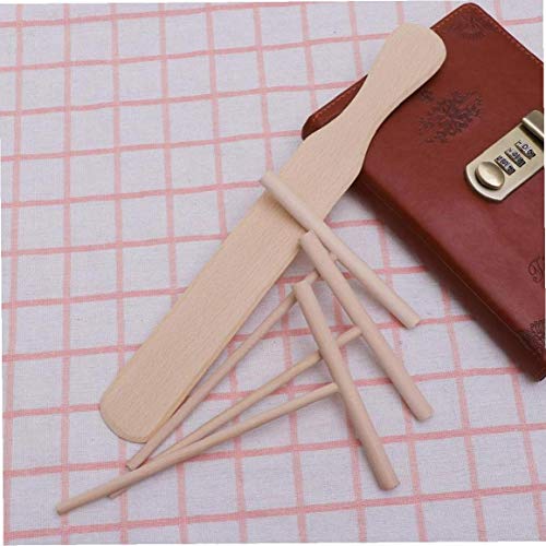 Angoter 4pcs Crepe Que Cocina Los Utensilios De Madera Crepé Y Esparcidor De Tortilla Espátula Rake Batter Herramientas Spreading