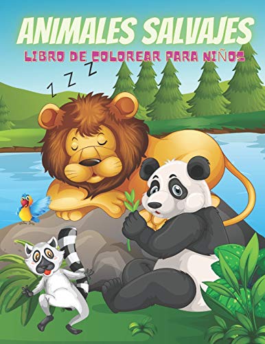 ANIMALES SALVAJES - Libro De Colorear Para Niños