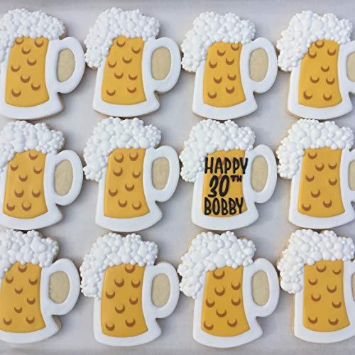 Ann Clark Cookie Cutters Juego de 2 cortadores de galletas bebida con libro de recetas, taza de café latte y jarra de cerveza