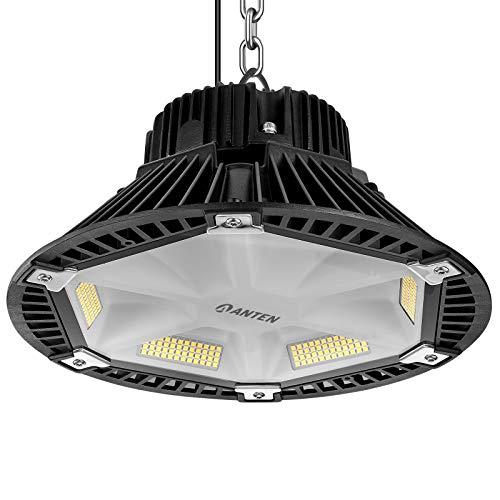 Anten 150W Campana LED Industrial 4000K 19500Lm, IP65 Foco Led Interior/Exterior Industrial, UFO Led de Alta Bahía para Almacén Comercial