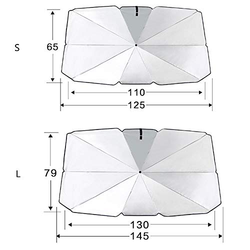 aoimpen Parasol De Parabrisas De AutomóVil, Paraguas Plegable De Parasol De Ventana Delantera Plegable, Bloquea Los Rayos UV, para Mantener Su VehíCulo Fresco Y Sin DañOs, FáCil De Usar (S)