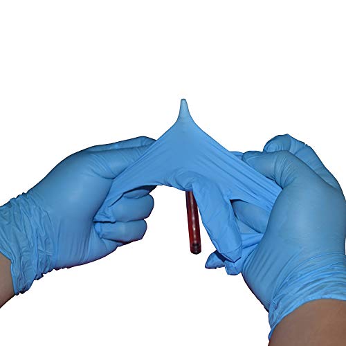 aoory 100Pcs Guantes Desechables Contaminante Aislado Guantes Impermeables en Caja Azul Talla XL