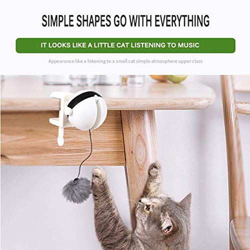 Aoweika Juguete interactivo para gatos, juguete para gato con pelota de elevación Yo-Yo, juguete de elevación automática para gatos, juguete giratorio eléctrico para gatos (batería no incluida)