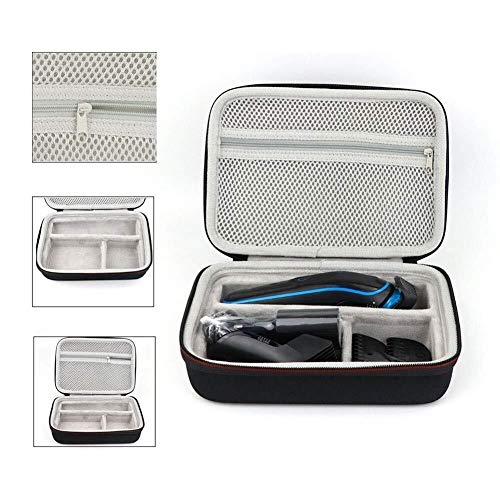 Apilable Estuche de almacenamiento de la cortadora de cabello Estuche de transporte Bolsa a prueba de golpes Equipo de afeitadora Eva Estuche rígido de almacenamiento for Braun Mgk3020 / 3060/3080 Tap