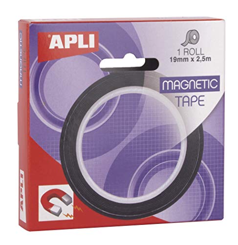 APLI 17724 - Cinta adhesiva magnética 19 mm x 2,5 m