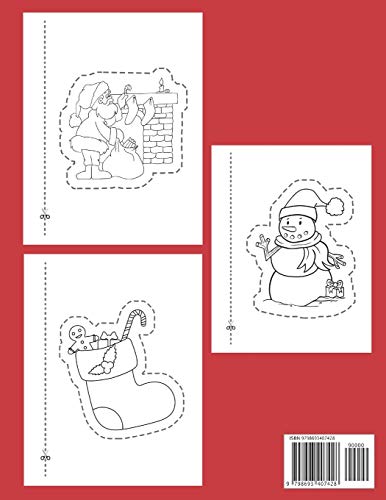 Aprender A Recortar Edición Navidad: Cuaderno De Actividades Preescolar - Libro Colorear Navidad - Recortar y Colorear