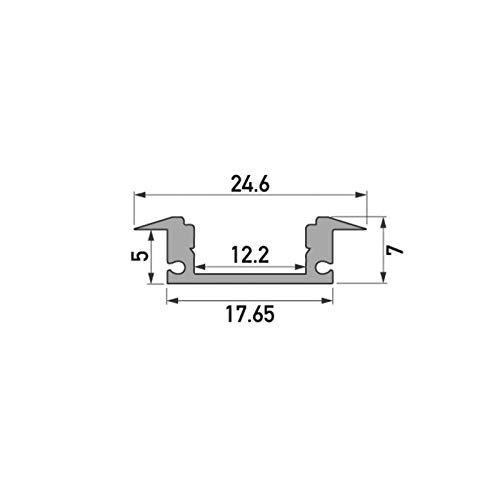 APTA (AT) - Conector de esquina de 90°, color blanco lacado, perfil de aluminio APTA (AT), para tiras LED, longitud 53 mm, adecuado para tiras LED de 12 mm de ancho