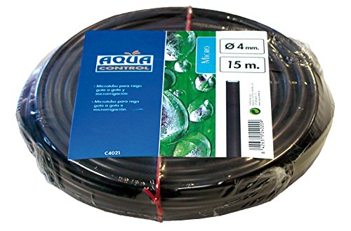 Aqua Control C4021 - Rollo de 15m de micro tubo de 4mm para riego por goteo