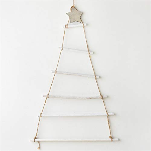 Árbol de Navidad de fibra óptica Decoración de Nav Falso Navidad nórdica Estilo árbol artificial pared de madera árbol del ahorcado habitación Adornos Año Nuevo Vivero niños Decoración for el hogar Na