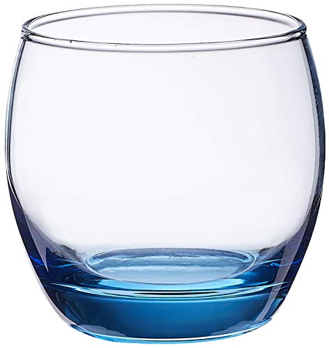 Arcoroc ARC C9688 Salto Ice Blue - Vaso de whisky (320 ml, transparente, 6 unidades)