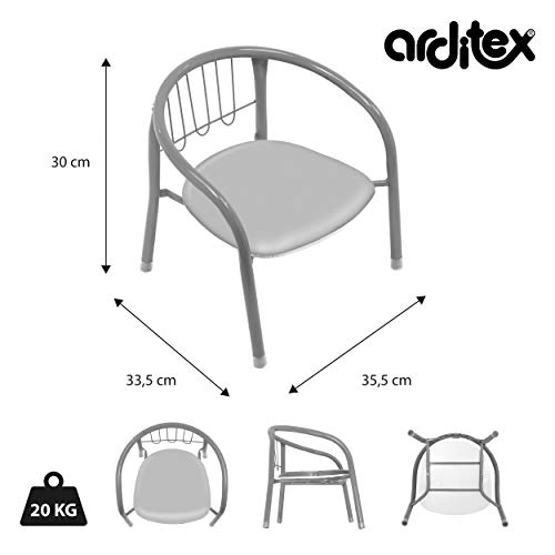 ARDITEX WD7871 Silla de Metal de 35.5x30x33.5cm de Disney-Princesas