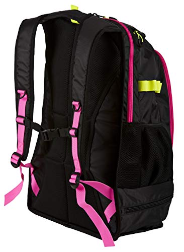 Arena Fastpack 2.1 Mochila, Unisex Adulto, Negro (Black/Fuchsia/W), 36x24x45 cm (W x H x L)