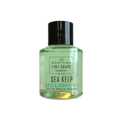 Artículos de tocador del hotel 100 unidades Sea Kelp Champú 30ml Gel de ducha Acondicionador Loción corporal y jabón de 25 gr de Scottish Fine Soap Co