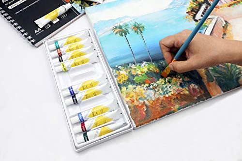 ARTME Juego De Pintura Acrílica 12 Tubos De Colores (12ml) De Primera Calidad Para Estudiantes Y Artistas, Tonos Ricos, Compacto, Fácil De Usar, No Tóxico