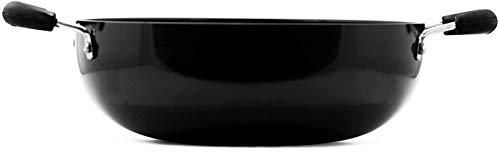 ASP Online Traders Kadai anodizado Duro Antiadherente para Utensilios de Cocina Sartén Profunda Sartén de Aluminio Uso Diario Hogar/Cocina Utensilios de Cocina antiadherentes Wok Kadai (76 onzas)