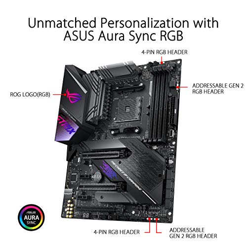 ASUS ROG Strix X570-E Gaming - Placa Base Gaming AMD AM4 X570 ATX con PCIe 4.0, Aura Sync RGB led, 2.5 Gbps y Intel Gigabit LAN, Wi-Fi 6 (802.11ax), Dual M.2, SATA 6Gb/s, soporta Ryzen 3000