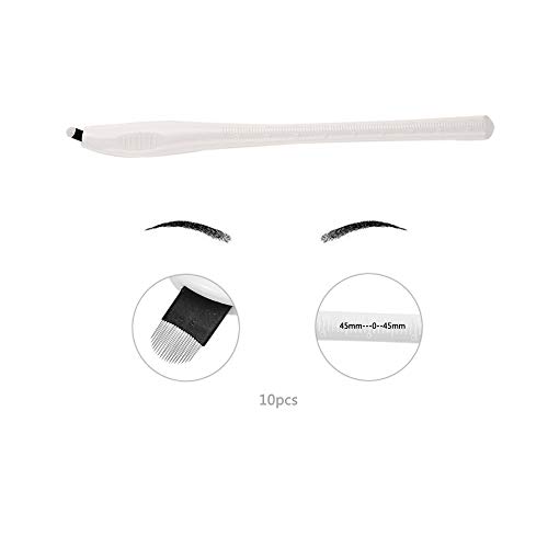 ATOMUS 10pcs Microblading Eyebrow Pen and Blade 18U with 0-45mm Scale Disposable Microblading Permanent Makeup Manual Pen Individual Package