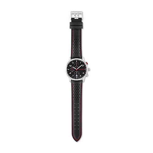 Audi Reloj de Pulsera para Hombre con cronógrafo, Piel de Carbono, Color Negro y Plateado. 3101900500