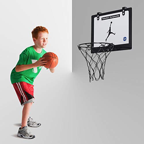 AUTENS Mini Canasta de Baloncesto para Niños y Adultos, Tablero de Basket para Colgar en Puerta, Pack Completo con Aro, Pelota, Llave Inglesa e Inflador, Regalo Original