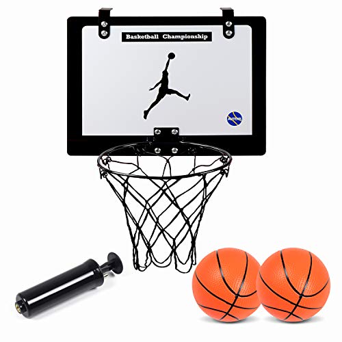 AUTENS Mini Canasta de Baloncesto para Niños y Adultos, Tablero de Basket para Colgar en Puerta, Pack Completo con Aro, Pelota, Llave Inglesa e Inflador, Regalo Original