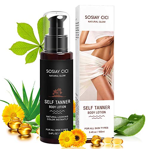 Autobronceador, Instantánea Autobronceador Corporal, Magnífico Bronceador sin Sol para con 15% de Vitamina E Ingredientes Naturales, Bronceado Rápido de Todo Tipo de Tonos, 3.4 oz