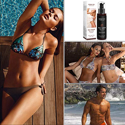 Autobronceador, Instantánea Autobronceador Corporal, Magnífico Bronceador sin Sol para con 15% de Vitamina E Ingredientes Naturales, Bronceado Rápido de Todo Tipo de Tonos, 3.4 oz